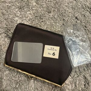 Vintage Morris Moskowitz Satin Clutch Rhinestone Frame Evening Bag w/ Mirror